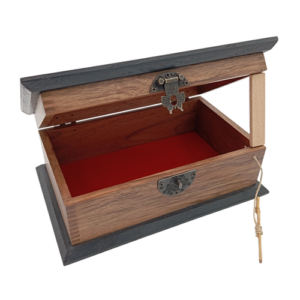 Boîte en bois de noyer & châtaignier