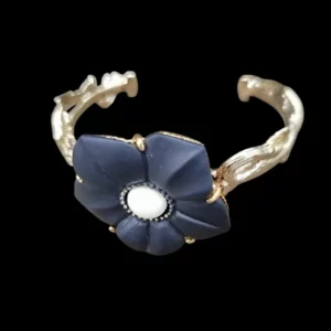 Bracelet fleur noire